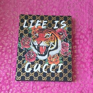 Gucci Canvas with Tiger and Floral Design